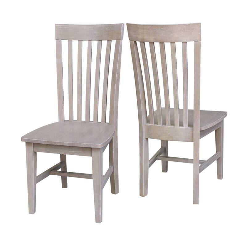 Solid Wood Tall Mission Dining Chairs, Set of 2