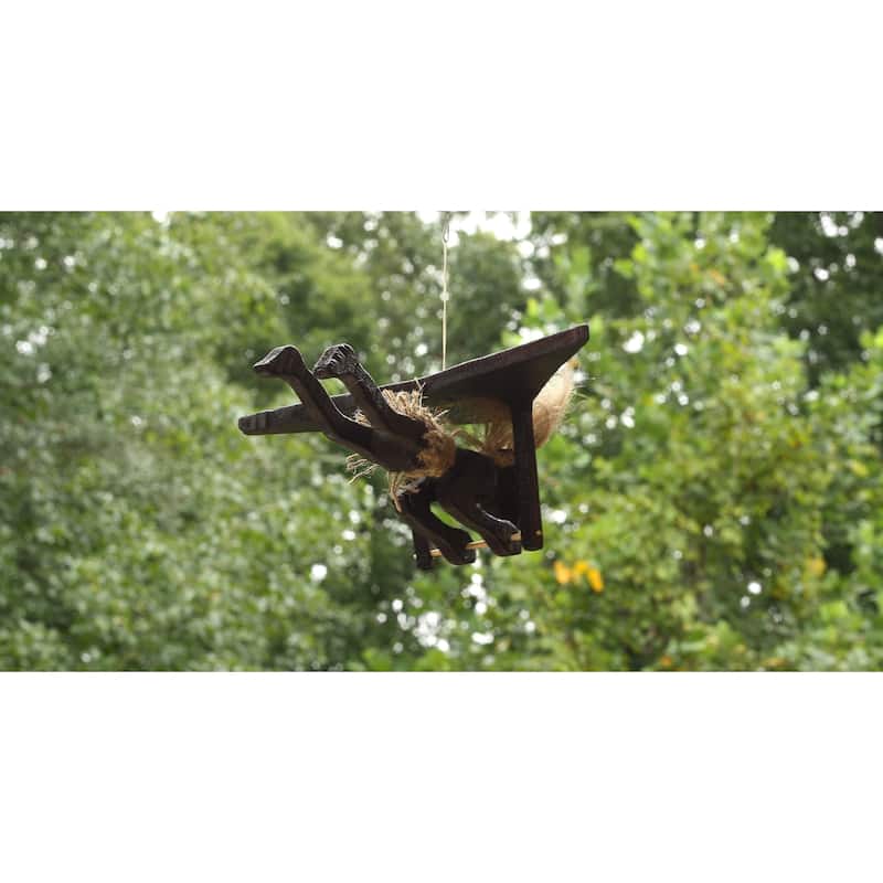 Handmade Wooden Primitive Paragliding Tribal Statue Sculpture Tiki Bar Handcrafted Unique Gift Home Decor Figurine Hang