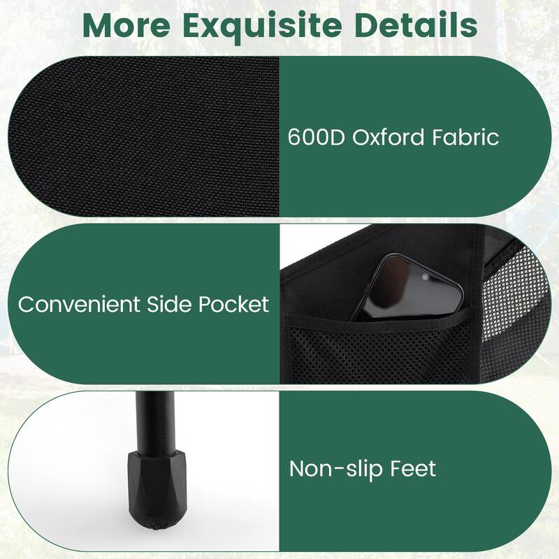 Gymax Ultra-Lightweight Camping Chair Portable Lawn Chair w/Triangular