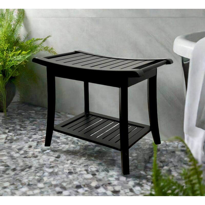 Solid Bamboo Spa Style Bench
