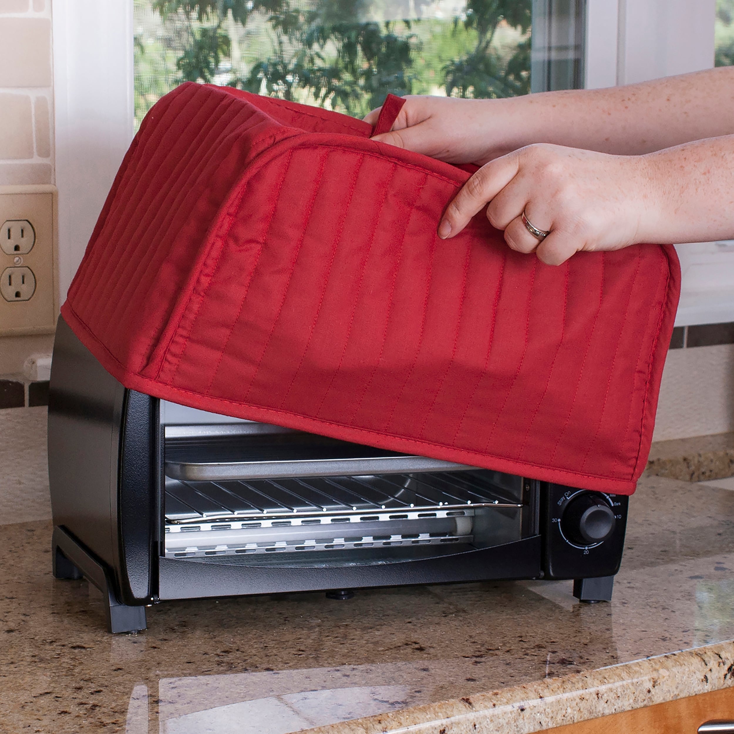 Ritz Quilted Four Slice Toaster Appliance Cover, Paprika