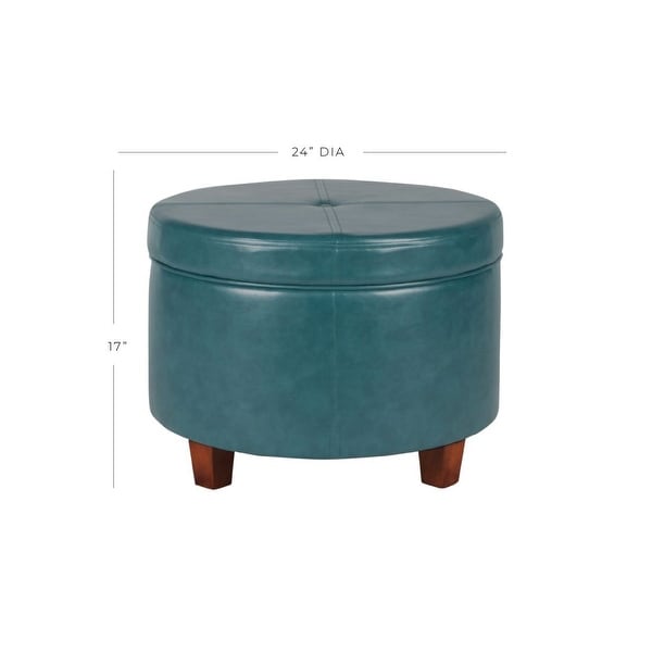 Porch & Den Rockwell Large Leatherette Storage Ottoman