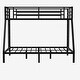 preview thumbnail 9 of 7, Twin XL over Queen Metal Bunk Bed with 2 Side Ladders and Full-Length Guardrail
