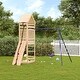 preview thumbnail 1 of 17, vidaXL Swing Set Outdoor Backyard Wooden Playground Equipment for Kids Age 3-8 96.5" x 100.8" x 103.9" Pine