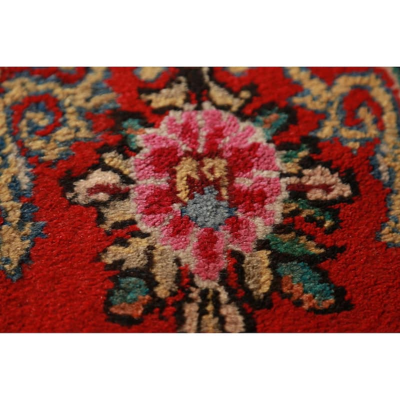Hand Knotted Oriental 100% Wool Carpet Traditional Floral Red Mahal Area Rug - 14' 1'' X 10' 0''