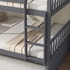 preview thumbnail 5 of 10, Modern Design Rubber Wood Bunk Bed with Trundle, Ladder and Guardrails, Full Over Full, Taupe