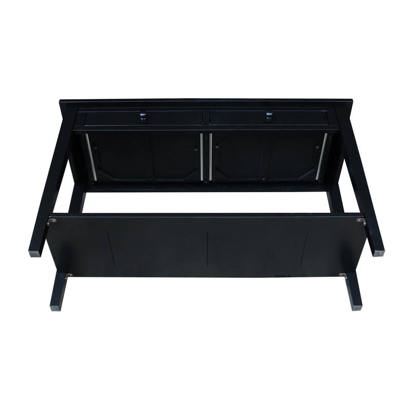 Spencer Solid Parawood Sofa Server Table - 48 in. W x 17 in. D x 30 in. H