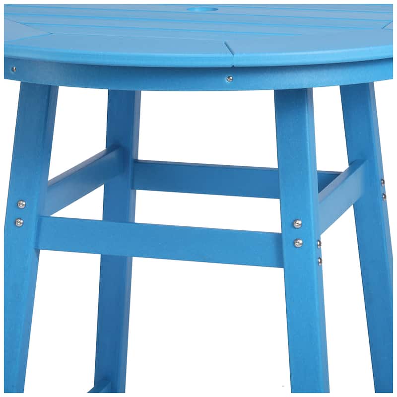 Polytrends Laguna Hdpe All Weather Outdoor Patio 35" Round Bar Table