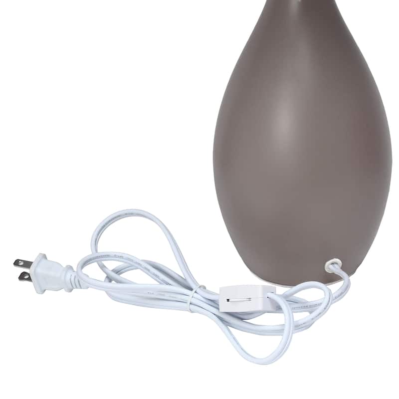 18.11" Standard Dewdrop TableLamp with Matching Fabric Shade