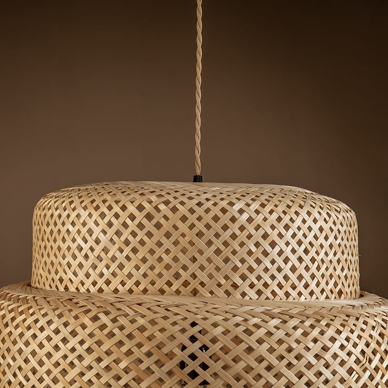 Drusilla Single Light Rattan Pendant Light - 20.9" x 19.7"