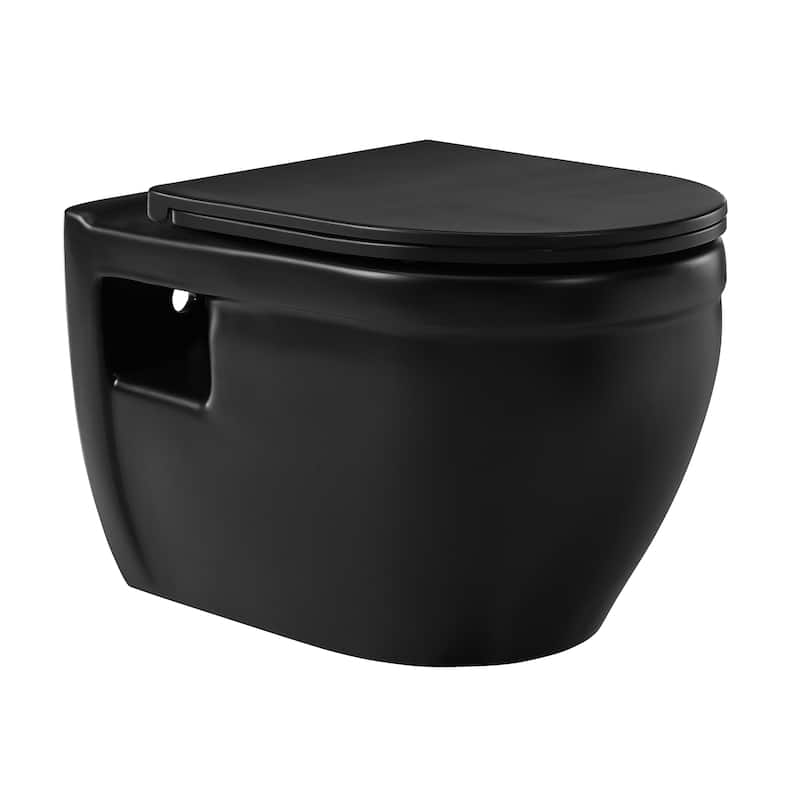 Ivy Wall Hung Elongated Toilet Bowl 0.8/1.28 GPF Dual Flush