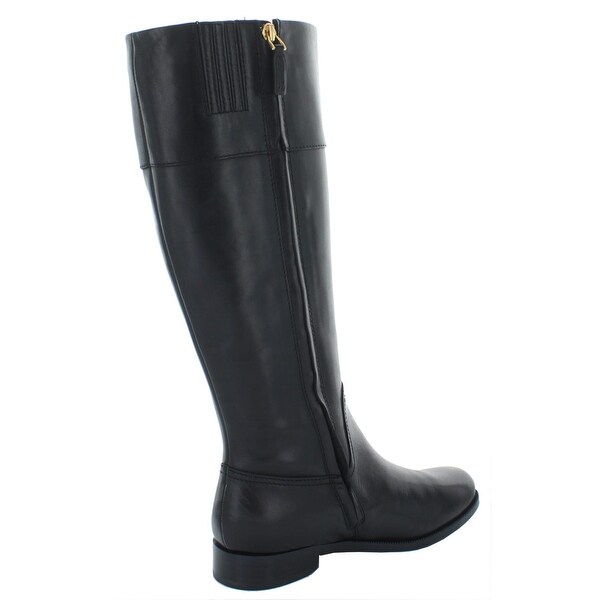ralph lauren tall black boots