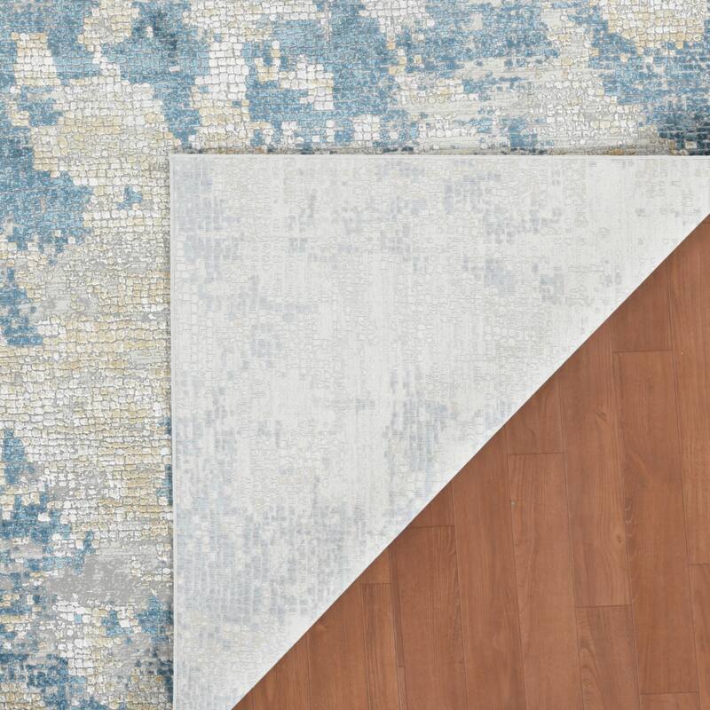 HomeRoots Abstract Contemporary Rectangle Area Rug