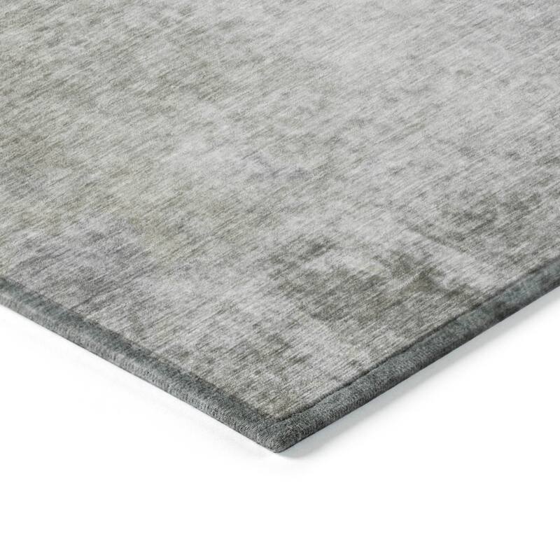 Machine Washable Indoor/ Outdoor Abstract Solid Chantille Rug