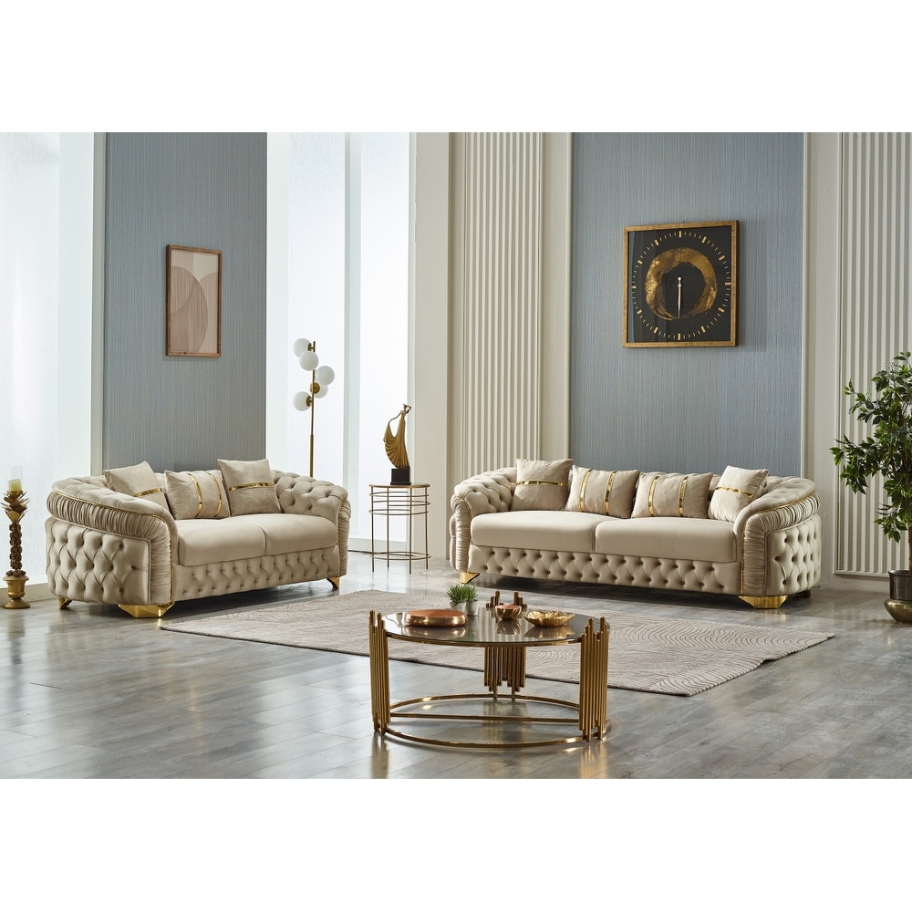 Floran 2 Pieces Living Room Sets 1 Sofa 1 Love seat