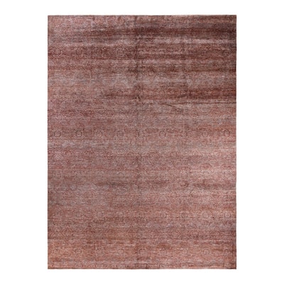 Gabbeh One-of-a-Kind Handmade Area Rug, Red - 9' 0" x 12' 1"