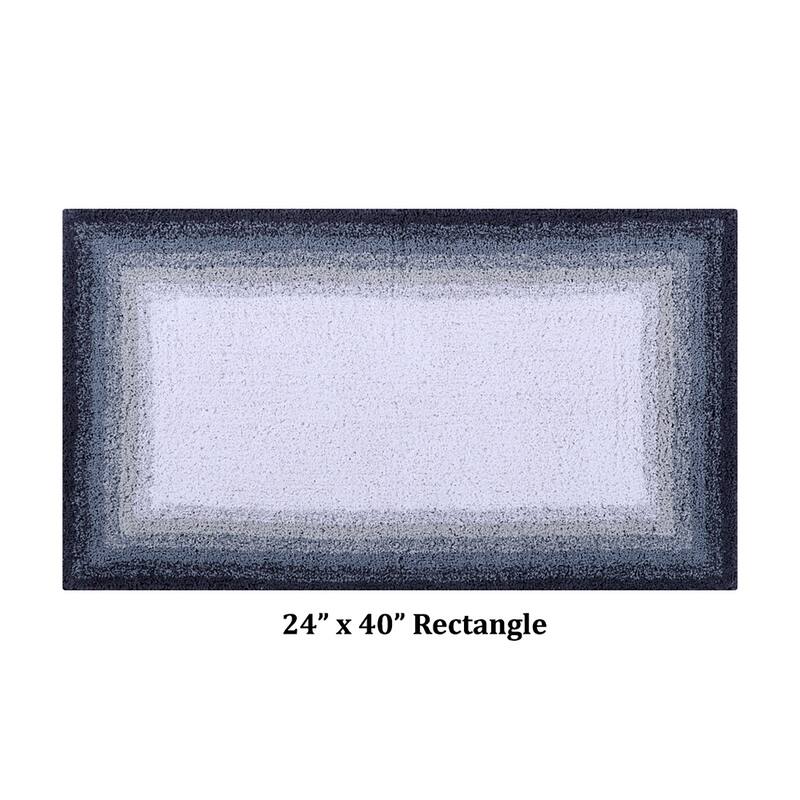 Better Trends 100% Cotton Super Soft & Highly Water Absorbent Bathroom Rugs-Torrent Collection Tufted Machine Washable Bath Mats - 24" x 40" Rectangle - Gray