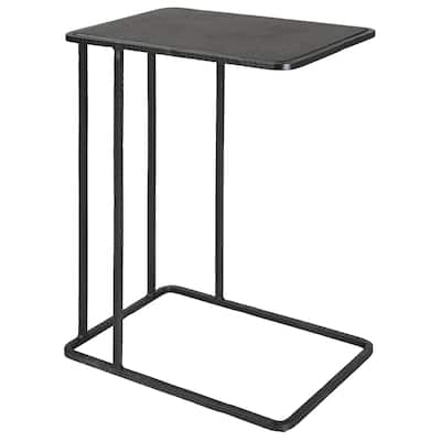 Uttermost Cavern Stone & Iron Accent Table - 17.9 W X 24 H X 12 D (in)