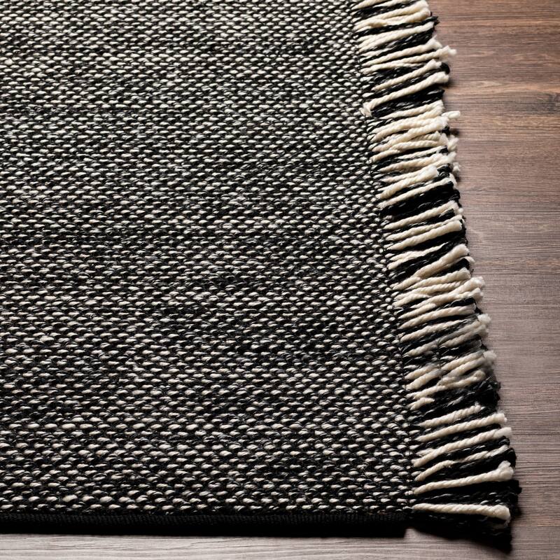 Surya Liam Outdoor Safe Modern Solid Fringe Area Rug
