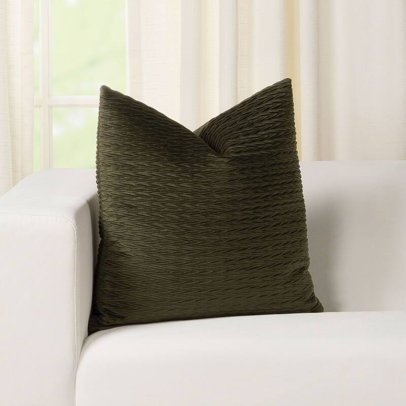 Siscovers Nature's Way Textured Velvet Throw Pillow - 16 x 16 - Peat