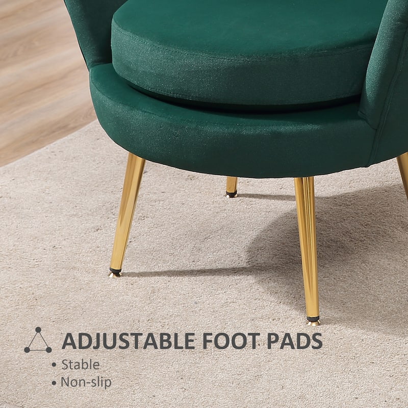 Velvet-touch Fabric Accent Chair