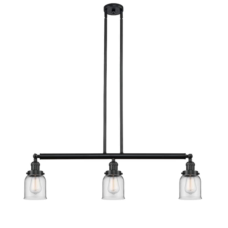 Innovations Lighting Small Bell 3 Light 38" Wide Linear Chandelier