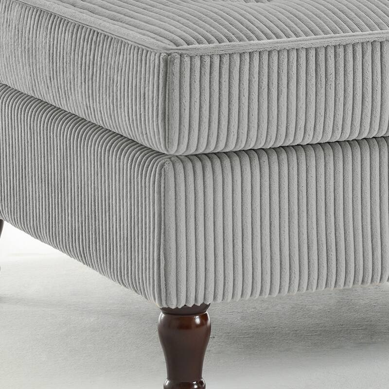 32.57" W Upholstered Corduroy Armless Accent Chair