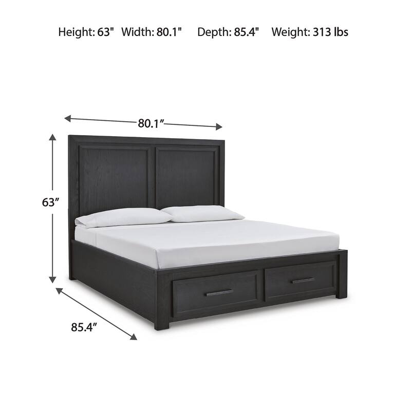Signature Design by Ashley Foyland Black Storage Bed