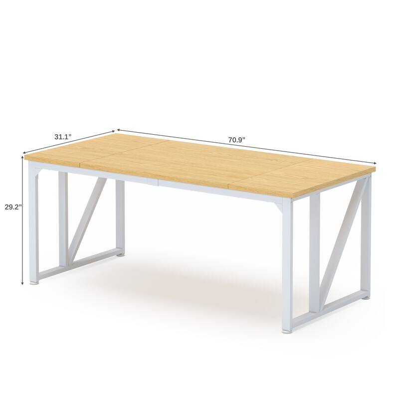 Computer Desk 70×30.7 Inch Gaming Desk with Deeper & Thicker Desktop, Office Desk Work Desk for Home Office