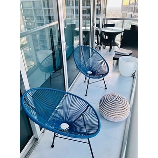 Sarcelles Modern Wicker Patio Chairs by Corvus (Set of 2)