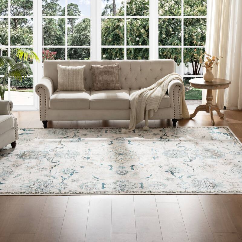 Soft and Non-Slip Machine-Washable Foldable Multi-Use Area Rug