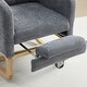 preview thumbnail 25 of 28, Reclining Glider Rocking Chair with Extendable Footrest, High Backrest & Side Storage Pocket