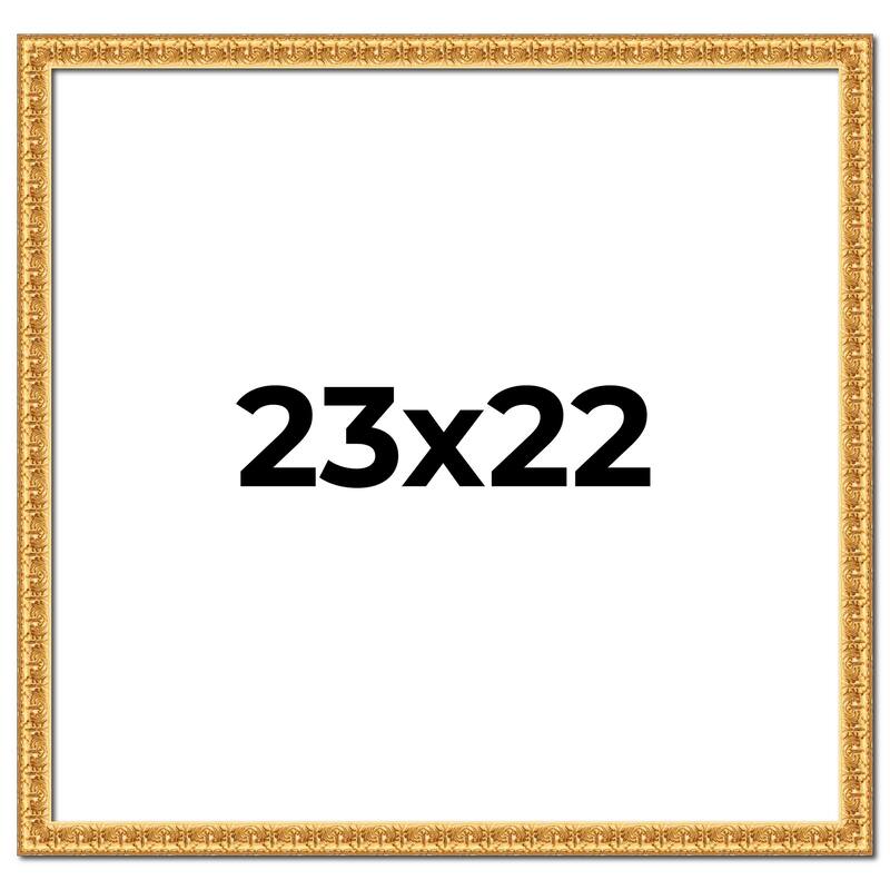 23x22 Frame Gold Real Wood Picture Frame Width 1 inches | Interior