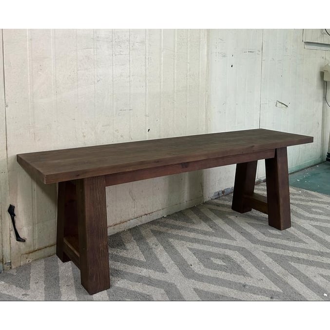 55" Farmhouse Long Bench for Entryway, Dining Room, Hallway - Dark Brown