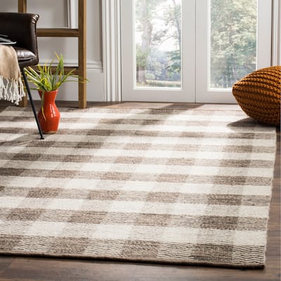 SAFAVIEH Handmade Flatweave Kilim Kimora Checkered Wool Rug