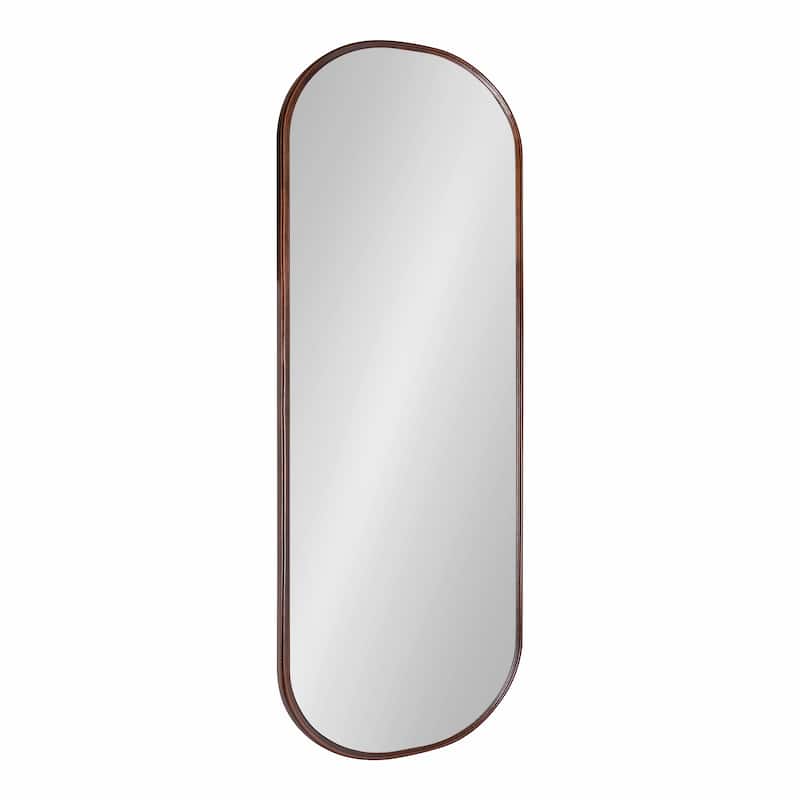 Kate and Laurel Caskill Capsule Framed Wall Mirror - 16x48 - Bronze