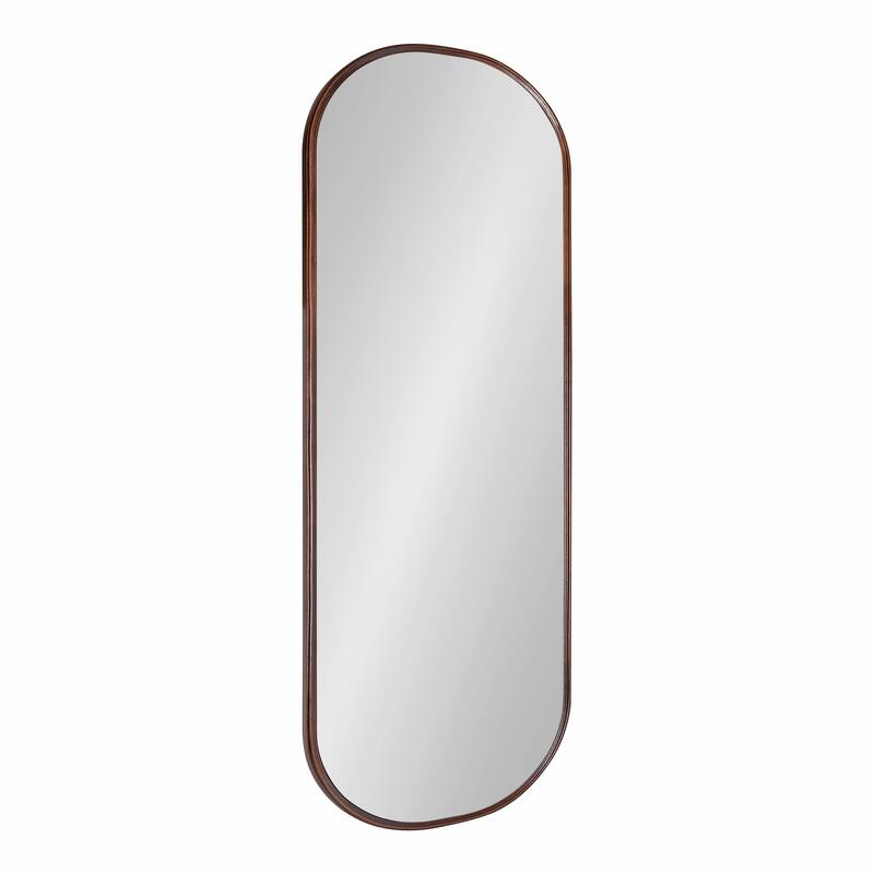 Kate and Laurel Caskill Capsule Framed Wall Mirror - 16x48 - Bronze