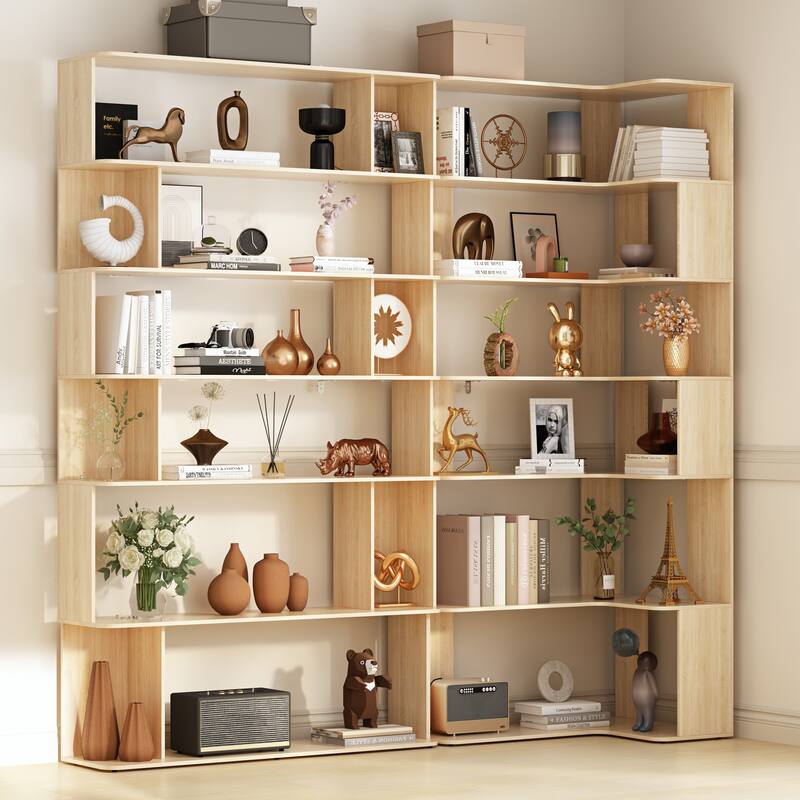 81.9"H Bookshelf Free Combination Shelf Creative Bookcase Bathroom