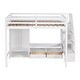 preview thumbnail 11 of 12, Kids and Baby Full Size Loft Bed with Wardrobe,Storage Table and Staircase