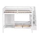 preview thumbnail 20 of 18, Multi-Functional Full Size Loft Bed Frame with Wardrobe, Low Storage Table and Storage Staircase, Health & Safe