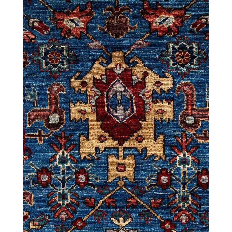 Serapi One-of-a-Kind Hand-Knotted Area Rug - Light Blue, 5' 11" x 9' 0" - 5' 11" x 9' 0"