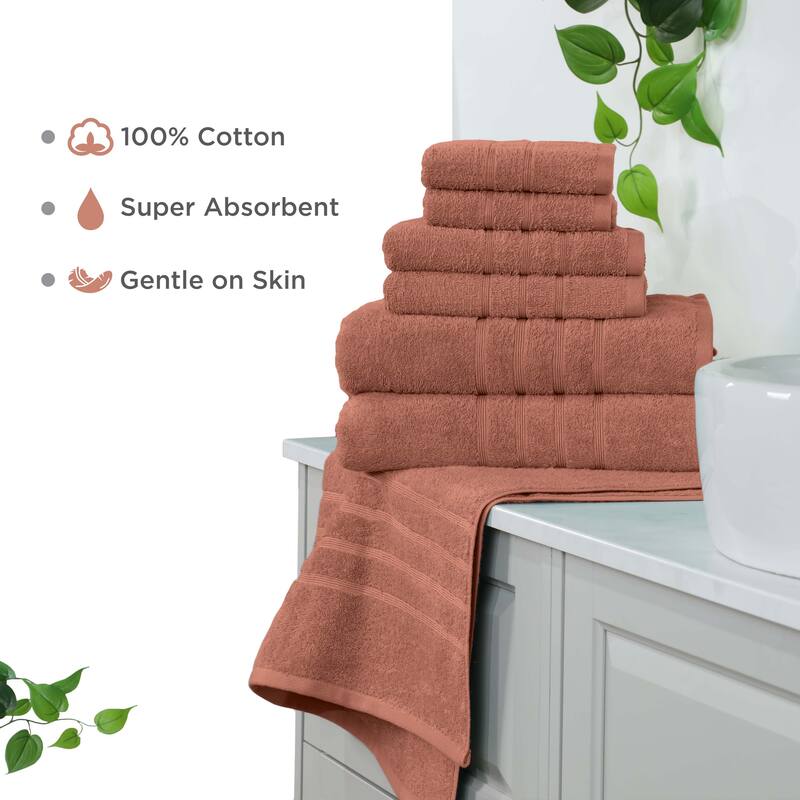 Martex Ultimate Performance Cotton Low-Lint Soft Absorbent Towel Set