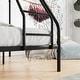 preview thumbnail 6 of 8, Black Twin-over-Full Metal Bunk Bed, Easy Assembly with Enhanced Upper-Level Guardrail