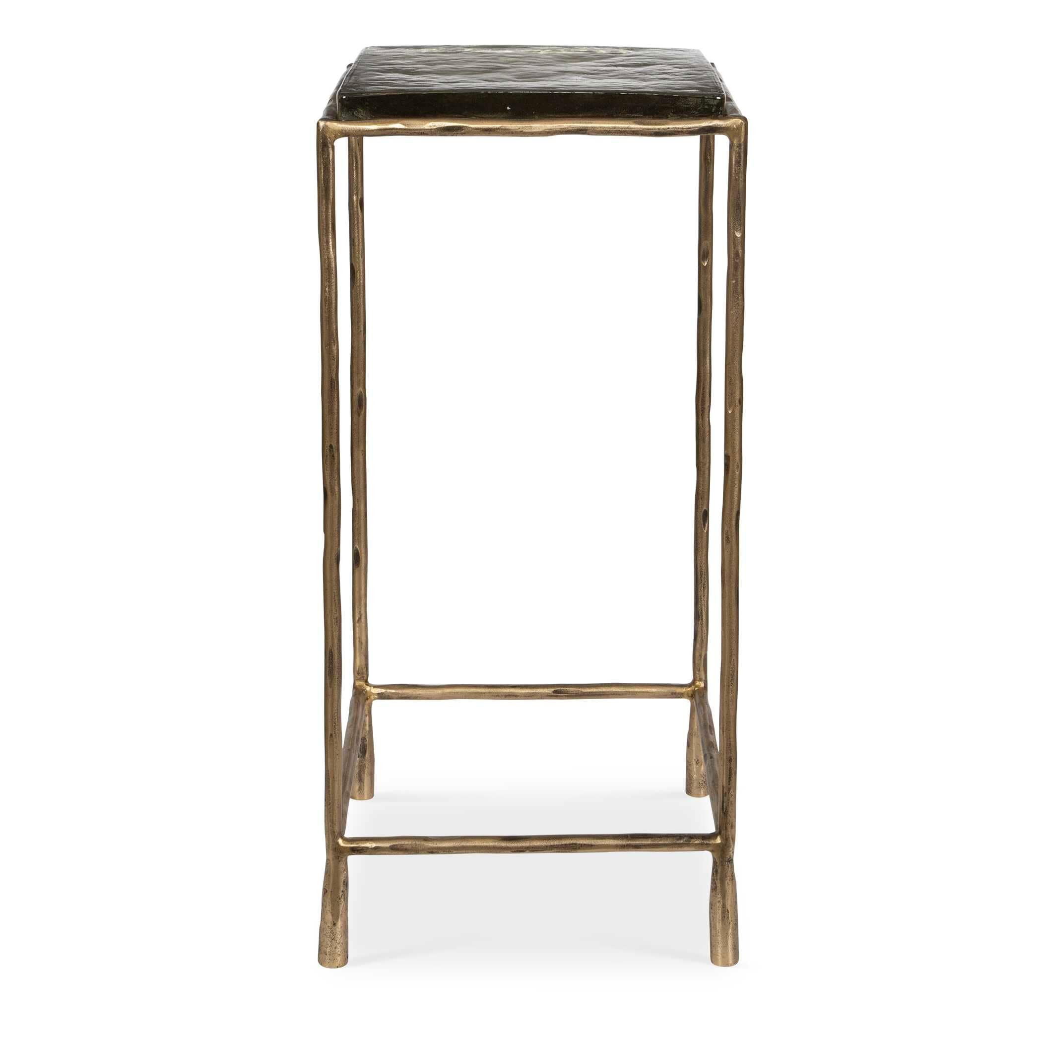 Uttermost Ovard Antiqued Gold Accent Table