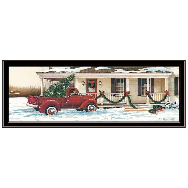 HomeRoots Preparing for Christmas Black Framed Wall Art