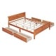 preview thumbnail 124 of 158, (Twin/Full/Queen)Curved Legs Design Platform Bed Frame with 4 Drawers