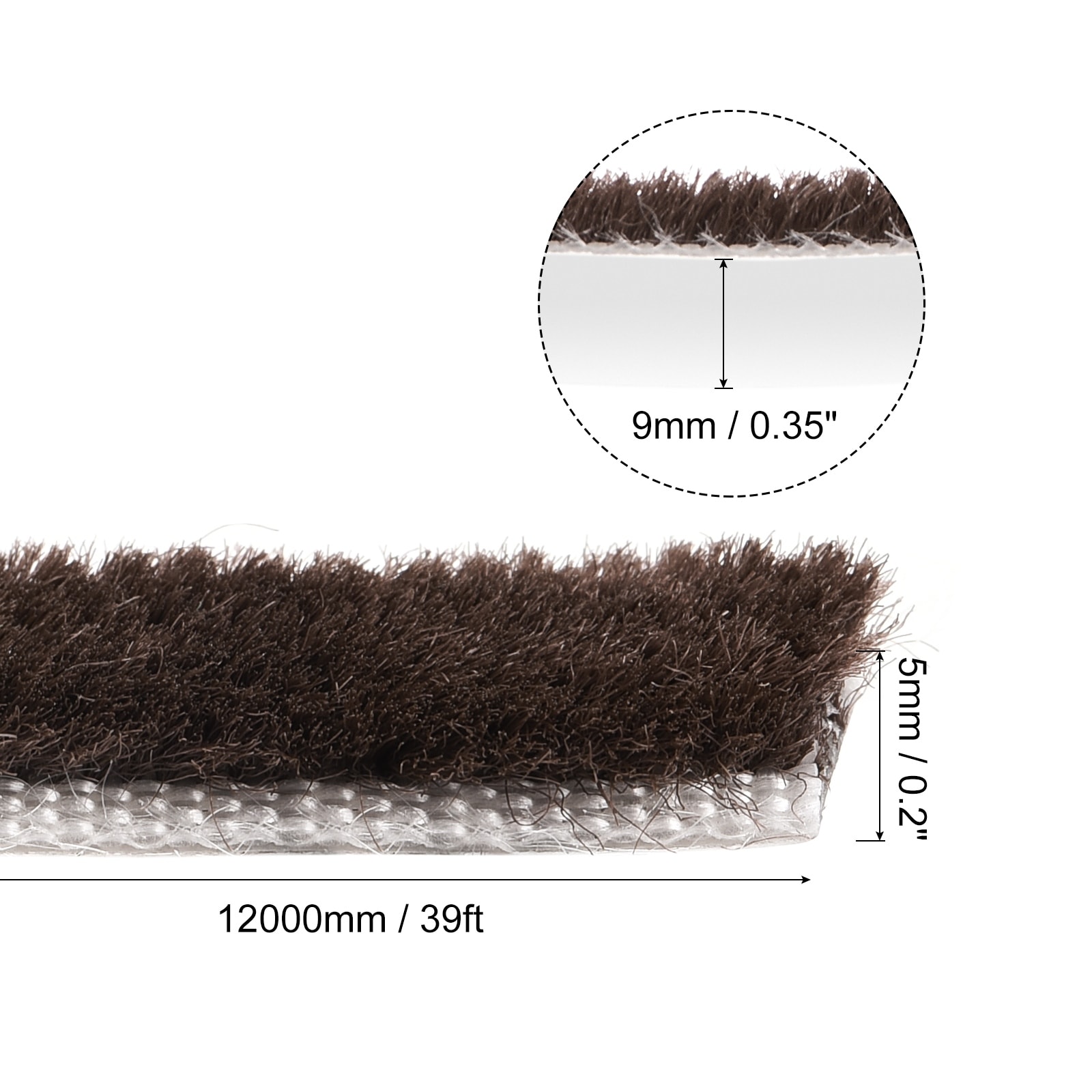 Weather Stripping Brush, Self-Adhesive Seal Weatherstrip Sweep