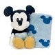 preview thumbnail 2 of 6, Lambs & Ivy Disney Baby Mickey Mouse Blanket & Plush Baby Gift Set - Blue