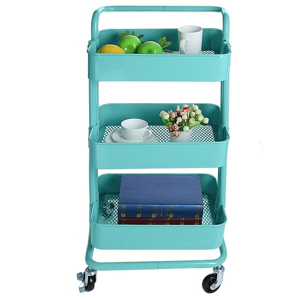 3 Tier Storage Rack Trolley Cart Home Kitchen Organizer