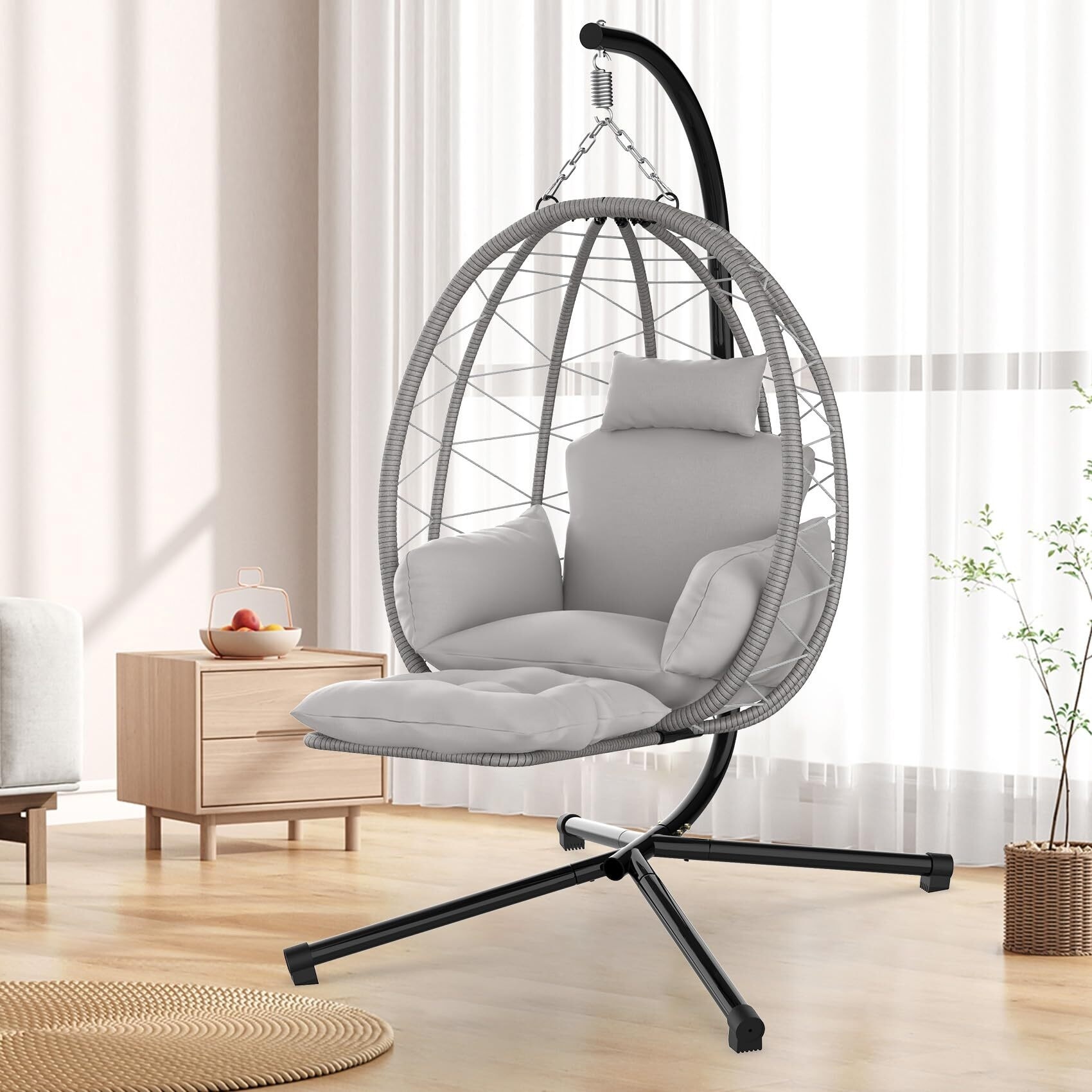 Egg Chair Swing Chair With Stand For Baby Ulax Furniture Wicker